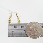 10k Yellow Gold earrings Fancy puff bamboo gold earrings AGBE64 4