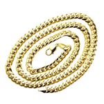 10K YELLOW Gold SOLID ITALY MIAMI CUBAN Chain - 34 Inches Long 8MM Wide 2