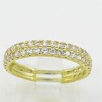 10K Yellow Gold womens wedding band engagement ring ASVJ49 2