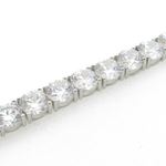 Ladies .925 Italian Sterling Silver round cut cz tennis bracelet Length - 7 inches Width - 3mm 4