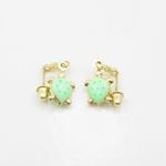 14K Yellow gold Tortoise cz chandelier earrings for Children/Kids web391 4