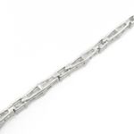 Ladies .925 Italian Sterling Silver princess cut cz bracelet Length - 8 inches Width - 3mm 4