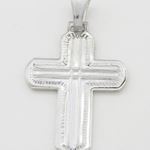 Fancy cross silver pendant SB42 40mm tall and 24mm wide 4