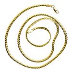 14K YELLOW Gold SOLID BABY CUBAN Chain - 18 Inches Long 2.6MM Wide 2