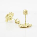 14K Yellow gold Thin butterfly cz stud earrings for Children/Kids web418 4