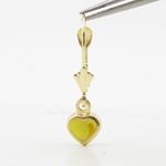 14K Yellow gold Heart chandelier earrings for Children/Kids web465 2