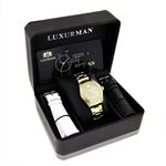 Iced Out Ladies Real Diamond Yellow Gold Plated Watch 1.5ct Tribeca by Luxurman 4