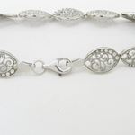 Womens Sterling silver Leaf link bracelet 2