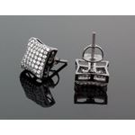 Sterling Silver Unisex Fashion Hand Set Stud Earrings ME0217e 2