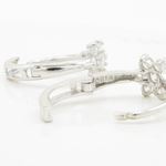 14K White gold Flower cz hoop earrings for Children/Kids web276 4