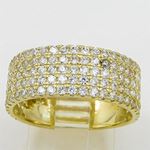 10K Yellow Gold womens wedding band engagement ring ASVJ48 2