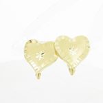 Womens 10k Yellow gold Yellow gold heart earring 2