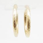 10k Yellow Gold earrings Min bamboo hoop AGBE52 2
