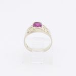 10k Yellow Gold Syntetic red gemstone ring ajjr68 Size: 3 2