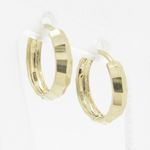 womens bp46 fancy earrings 14K yellow gold italian ball stud huggie hoop 2