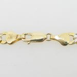 Mens 10k Yellow Gold diamond cut figaro cuban mariner link bracelet 8 inches long and 6mm wide 4