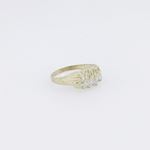 10k Yellow Gold Syntetic white love gemstone ring ajr26 Size: 7 4