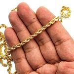 10K YELLOW Gold HOLLOW ROPE Chain - 28 Inches Long 4.4MM Wide 2