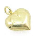 Ladies .925 Italian Sterling Silver yellow heart pendant Length - 18mm Width - 14.5mm 2
