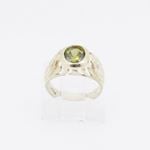 10k Yellow Gold Syntetic yellow gemstone ring ajjr84 Size: 2 2