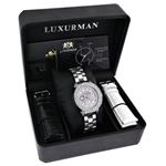 Luxurman Watches Ladies Diamond Watch 3ct Pink Genuine Diamonds Set on the Bezel 4