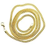 10K YELLOW Gold HOLLOW FRANCO Chain - 30 Inches Long 3.7MM Wide 2