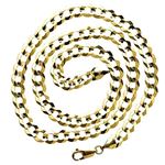 14K YELLOW Gold SOLID ITALY CUBAN Chain - 20 Inches Long 7MM Wide 2