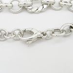 Mens Sterling silver Rope and trace link bracelet 2