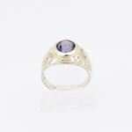 10k Yellow Gold Syntetic purple gemstone ring ajjr54 Size: 2.25 2