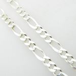 Silver Figaro link chain Necklace BDC96 2