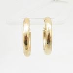 10k Yellow Gold earrings Fancy puff bamboo gold earrings AGBE66 2