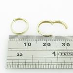 womens bp40 fancy earrings 14K yellow gold italian ball stud huggie hoop 4