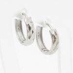 womens bp14 fancy earrings 14K white gold italian ball stud huggie hoop 2