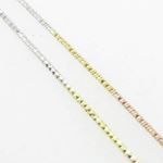 Ladies .925 Italian Sterling Silver Tri Color Snake Link Chain Length - 16 inches Width - 1mm 4