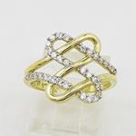 10K Yellow Gold womens designer lace ring ASVJ5 2