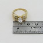10K Yellow Gold womens wedding band engagement ring ASVJ59 4