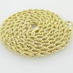 10K Yellow Gold hollow rope chain GC6 2