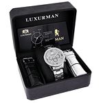 Mens Liberty Real Diamond Watches: Luxurman Midsize Watch 0.2ct Chronograph 4