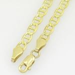 10K Yellow Gold diamond cut mariner chain GC78 4