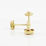 14K Yellow gold Heart cz stud earrings for Children/Kids web137 4