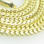 Mens Yellow-Gold Franco Link Chain Length - 16 inches Width - 1.5mm 2