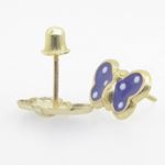 "14K Gold Earrings heart star flower dolphin penguin for Childeren