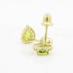 14K Yellow gold Heart cz stud earrings for Children/Kids web243 4