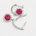 Womens Dark pink cubic zirconia drop cz chandelier earring Silver21 4