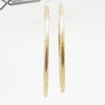 10k Yellow Gold earrings Plain Cut hoop AGBE32 2