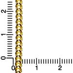 14K YELLOW Gold HOLLOW FRANCO Chain - 22 Inches Long 3MM Wide 4