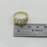 10K Yellow Gold womens wedding band engagement ring ASVJ43 4