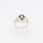 10k Yellow Gold Syntetic purple gemstone ring ajjr81 Size: 2.25 2
