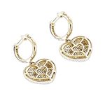 Ladies 14K Dangle Natural 1.75 Ctw Pave Set Diam-2