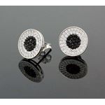 .925 Sterling Silver Unisex Earrings Fancy NEW!!! me0015-01w 2